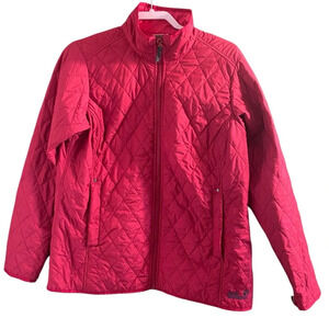 Red Diamond Quilted Puffer Jacket